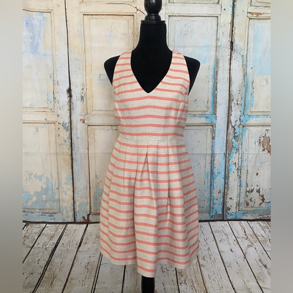 NWOT Banana Republic Striped Linen Dress